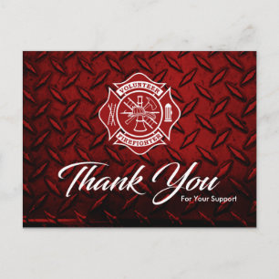 Carte postale Merci pompier volontaire