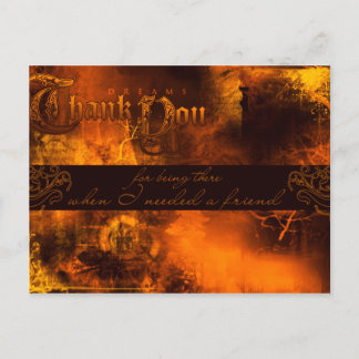 Carte Postale Merci - pour être là quand j'avais besoin d'un ami