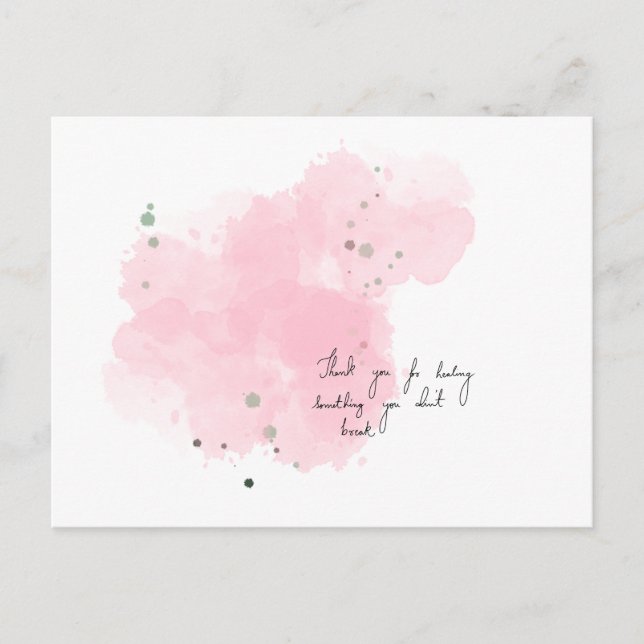 Carte Postale Merci pour la guérison de quelque chose que vous n (Devant)