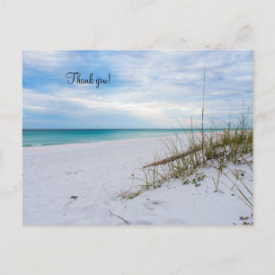 Carte Postale Merci pour la plage de sable blanc aux avoines de