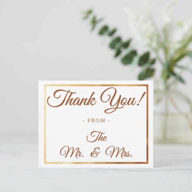 Carte Postale Merci pour l'anniversaire du Mariage de Merci crèm (Debout devant)