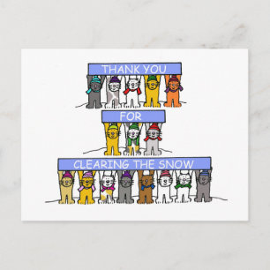 Carte Postale Merci pour nettoyer la neige