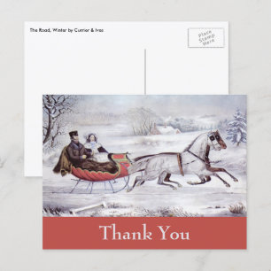 Carte Postale Merci pour Noël Vintage