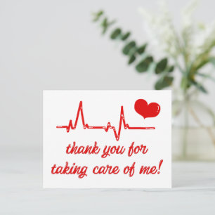 Carte Postale Merci pour prendre soin de moi Merci Médicale