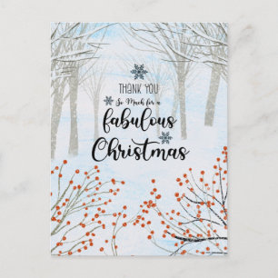 Carte Postale Merci pour un Noël fabuleux 