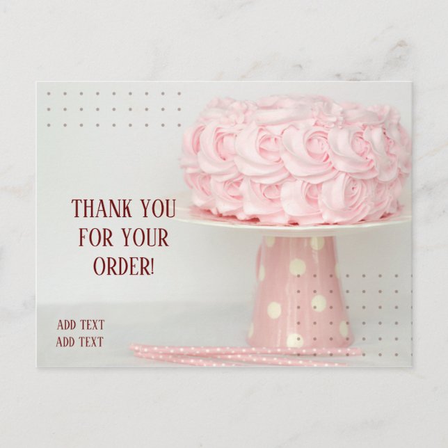 CARTE POSTALE Merci POUR UNE ENTREPRISE DE GÂTEAU (Devant)