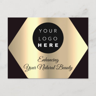 Carte Postale Merci pour votre achat Gold Modern