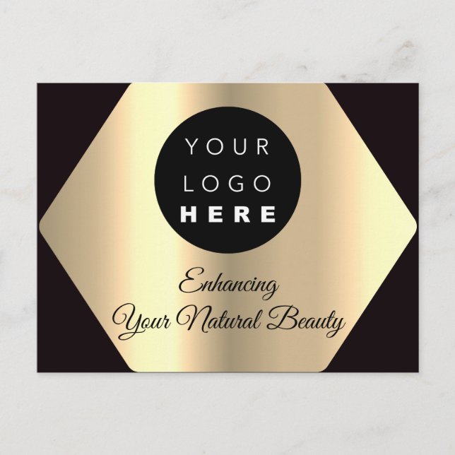 Carte Postale Merci pour votre achat Gold Modern (Devant)