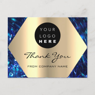 Carte Postale Merci Pour Votre Achat Marine Gold Logo