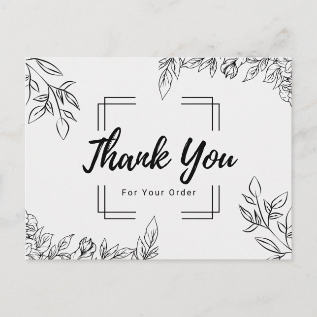 Carte Postale Merci pour votre commande  (Devant)