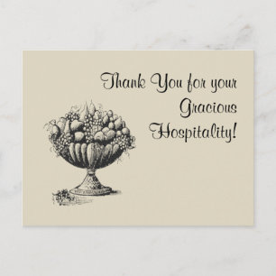 Carte Postale Merci pour votre Gracious Hospitality !