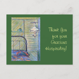 Carte Postale Merci pour votre Gracious Hospitality !