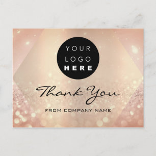 Carte Postale Merci Pour Votre Logo De Parties scintillant De Ro