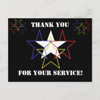 Carte Postale Merci pour votre service !