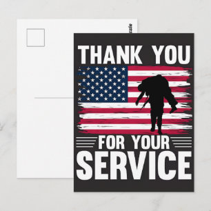 Carte Postale Merci pour votre service : Jour des vétérans 2025