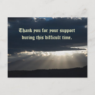Carte Postale Merci pour votre soutien pendant ce di...