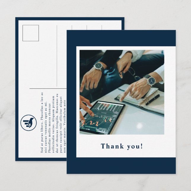 Carte Postale Merci promotionnel du planificateur financier (Devant / Derrière)