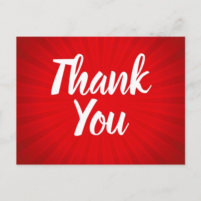 Carte Postale Merci Red Sunburst (Devant)