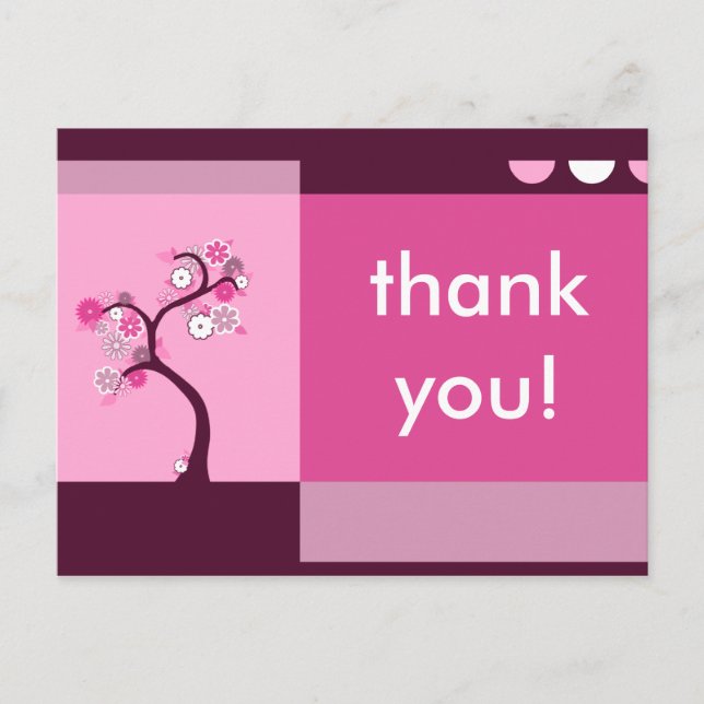 Carte Postale merci : retro tree (Devant)