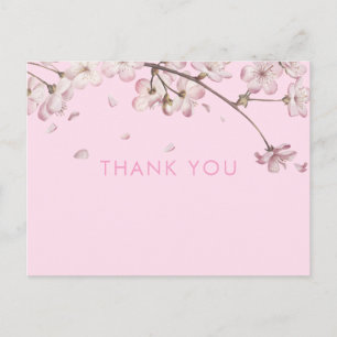 Carte Postale Merci rose floral à fleurs délicieuses