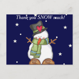 Carte Postale Merci Snow Much (personnalisation)