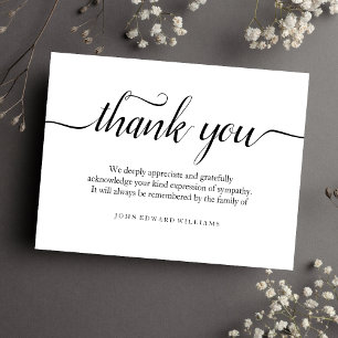 Carte postale Merci Sympathie noir et blanc
