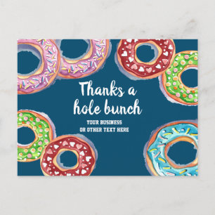 Carte Postale Merci un tas de beignet de trou personnalisé