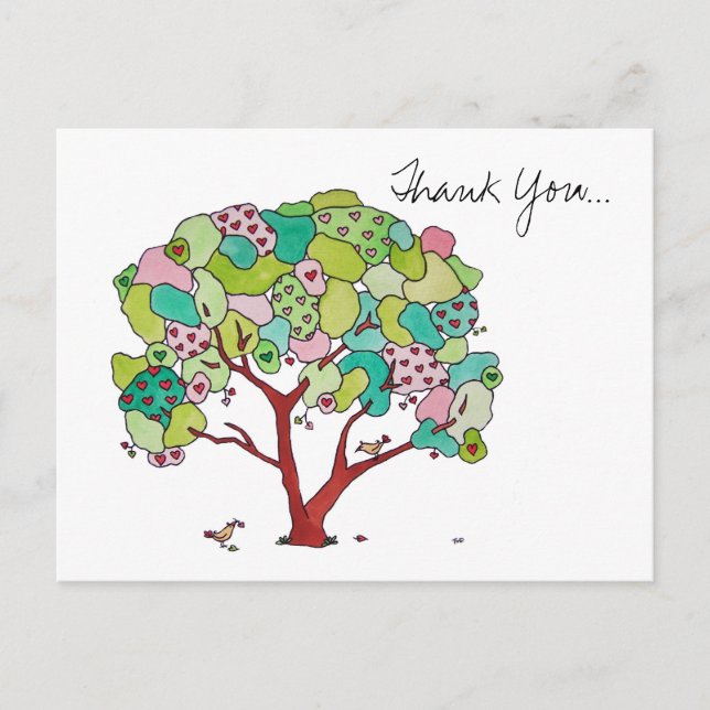 Carte Postale Merci, Valentine (Devant)