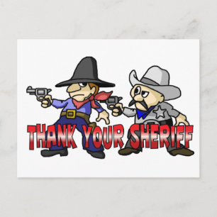 Carte Postale Merci Votre Sheriff