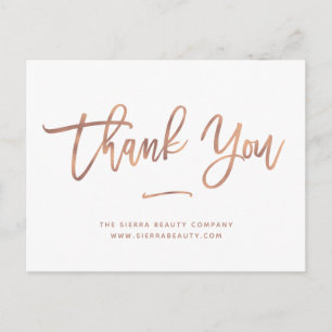 Carte Postale Merci White Custom Retail Small Business