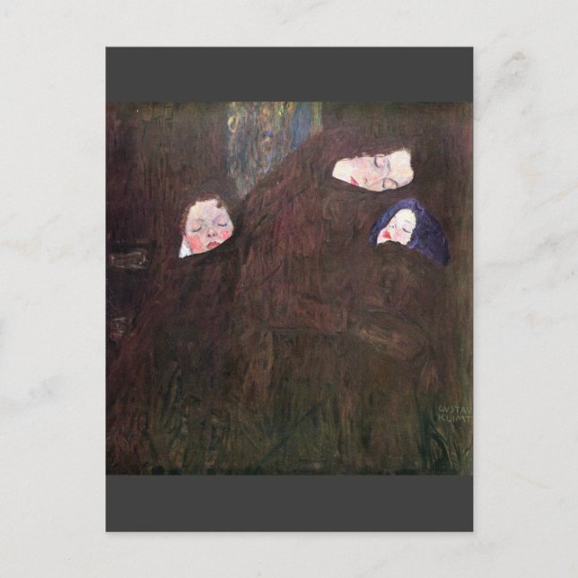 Carte Postale Mère avec des enfants par Gustav Klimt (Devant)