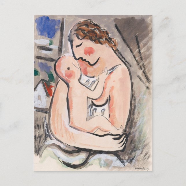 Carte Postale "Mère avec un enfant" par Galanda (Devant)