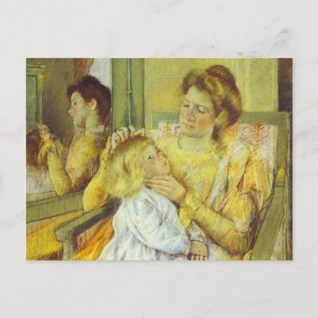 Carte Postale Mère Comportant les cheveux de son enfant. 1901, M (Devant)