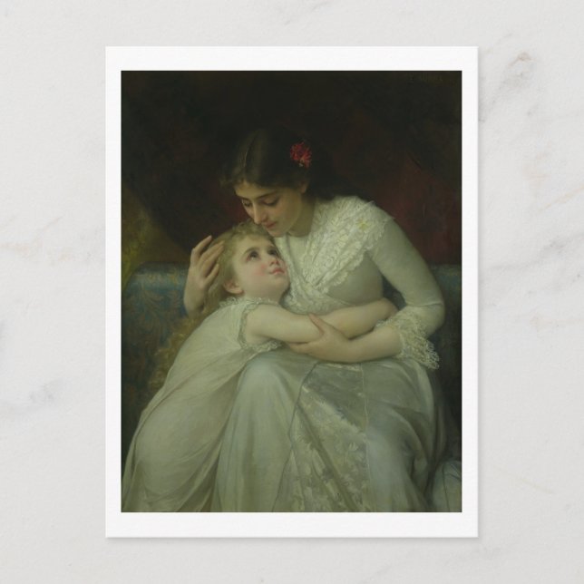 Carte Postale Mère et enfant (huile sur toile) (Devant)