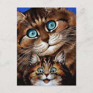 Carte Postale « Mère et enfant » par Louis Wain
