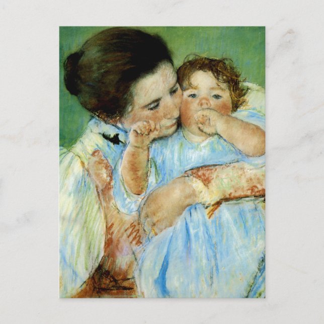 Carte Postale Mère et enfant par Mary Cassat (Devant)
