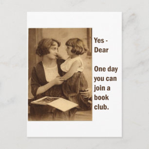 Carte Postale mère et fille du club de livres