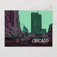 Mère fille Shopping Michigan Ave Chicago 1961