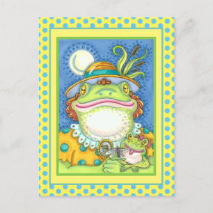Carte Postale MÈRE FROG & BÉBÉ FROGETT, FAMILLE AIMER Drôle