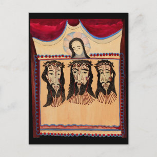 Carte Postale Mère Marie Jésus-Christ Couronne d'épines art Pein