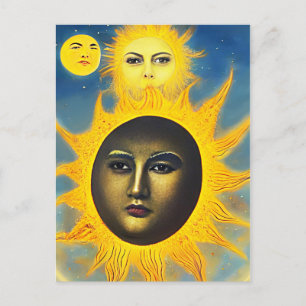 Carte Postale Mère Natures New Sun Art Celestial original