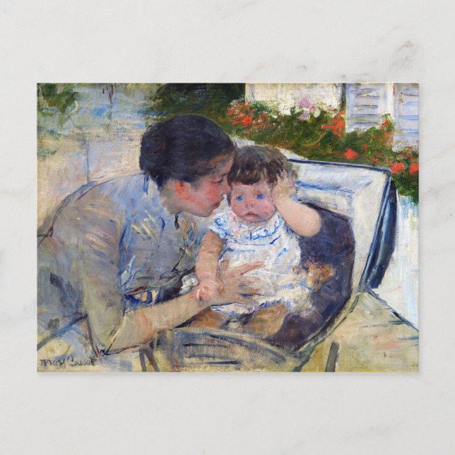 Carte Postale Mère pour réconforter le bébé, Mary Cassatt (Devant)