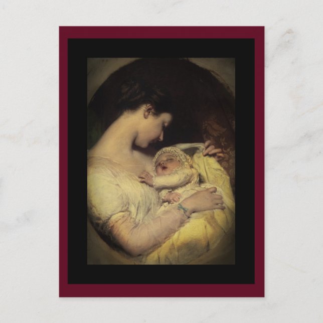 Carte Postale Mère tenant le bébé (Devant)