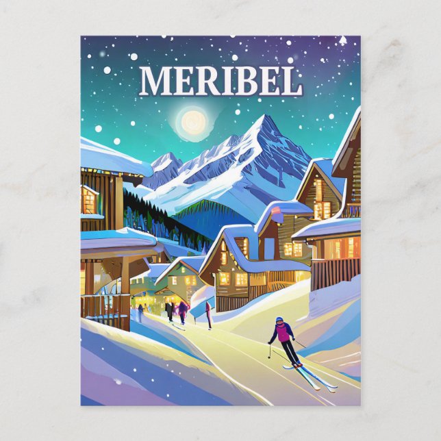 Carte Postale Meribel : Harmonie Alpestre sous l'Éclat Hivernal (Devant)