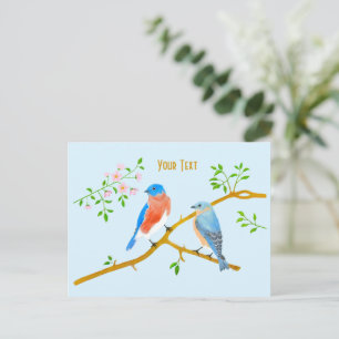 Carte Postale Merlesbleus Bleu clair