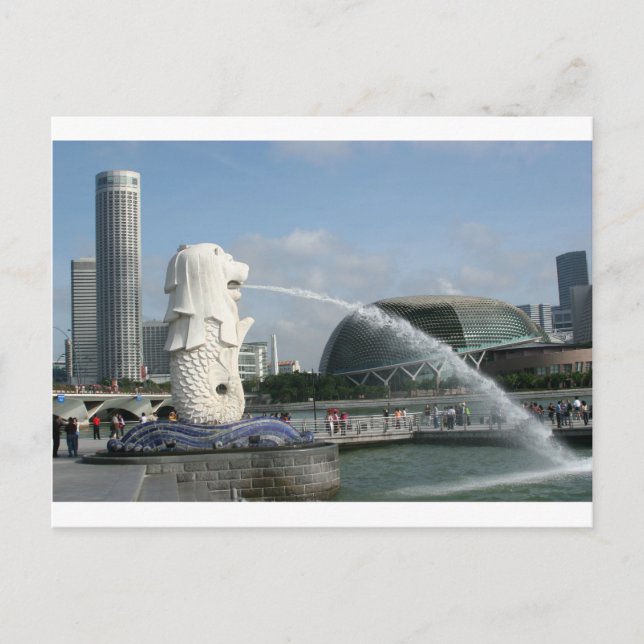 Carte Postale Merlion Singapour (Devant)