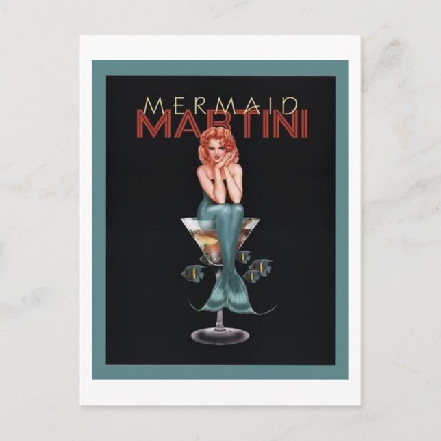 Carte Postale Mermaid Martini (Devant)