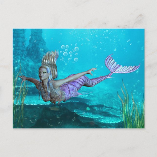 Carte postale Mermaid - Sirène d'Imaginaire (Devant)