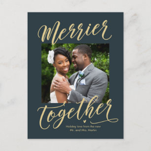 Carte postale Merrier Together Family New Holiday