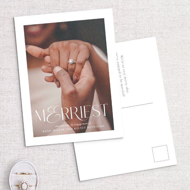 Carte postale Merriest Fiançailles Holiday (Créateur téléchargé)